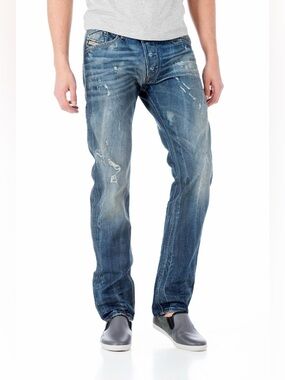 Diesel Mens Darron Regular Slim Tapered Jeans size 32 x 33